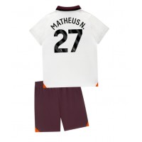 Camiseta Manchester City Matheus Nunes #27 Visitante Equipación para niños 2023-24 manga corta (+ pantalones cortos)